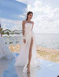 Modern Simple Satin Wedding Dress Cutout Elegant Classic Boho Etsy Beach Wedding Dress Boho Beach Wedding Outfit Wedding Dresses Simple