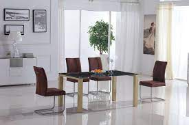Modern glass dining set dining table with 6 chairs frosted glass table rotating centre piece minor flaws on the chairs overall good condition! Displayed Stock Modern Grey Frosted Glass Dining Table 1 6m Crystal Ebay