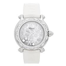 Commercial for chopard's watch happy sport 20th anniversary. Chopard Happy Sport Snowflake Stainless Steel And White Gold Watch