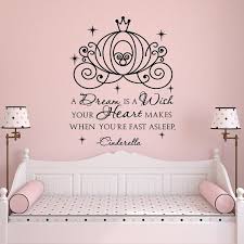 Princess Wall Art Decal Quote A Dream Is A Wish Your Heart Etsy Disney Room Decor Kids Wall Decals Wall Decals For Bedroom
