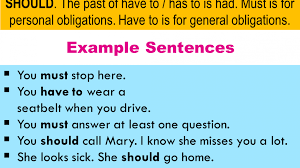 Obligation is defined as a duty or commitment: Modals Of Obligation Definition And Example Sentences Lessons For English