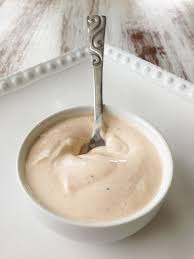 Skinny Yum Yum Sauce A K A Japanese White Sauce The Skinny Fork Yum Yum Sauce White Sauce Recipes Japanese White Sauce
