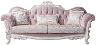 This rectangular, curved sofa has round arms. Casa Padrino Luxus Barock Sofa Mit Dekorativen Kissen Rosa Silber Weiss Gold 243 X 90 X H 110 Cm Barockstil Wohnzimmer Mobel