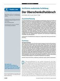 Zertifizierte Medizinische Fortbildung Der Oberschenkelhalsbruch