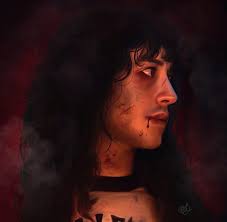 i say you're asking me to follow you into mordor… but the shire is burning…  so mordor it is”. 🤘🏻🔥🖤 creator: myself medium: digitally drawn with  procreate my first time trying digital