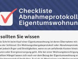 Inhalt ist ein wohnungsübergabeprotokoll pflicht? Checklisten Tipps Ratgeber Ratgeber Eigentumswohnung