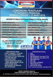 Gerai ini umumnya menjual berbagai produk makanan, minuman dan barang kebutuhan hidup lainnya. Lowongan Kerja Indomaret Caribengkulu