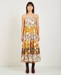Spell The Gypsy Desert Daisy Maxi Sun Dress Mustard Garmentory