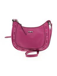 details about chaps women pink crossbody bag one size