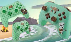 Seafoam and brown controller with k.k. Official Animal Crossing New Horizons Switch Pro Controller Announced Mypotatogames