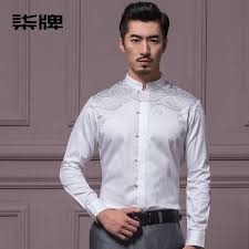 Modern Mandarin Collar Frog Button Non Iron Shirt Chinese Shirts Blouses Men Chinese Shirt Shirt Collar Styles Non Iron Shirts