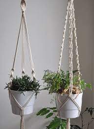 minimalistic hanging knot wrap wall modern macrame etsy plant hanger planter hangers diy pallet