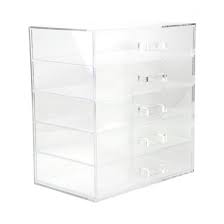 It is made from rugged plastic material that's designed for easy stacking. Acrylic 5 Drawer Organizer Shoppopdisplays