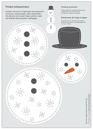 Prickel Schneemann Bastelbogen Zum Prickeln Eines Schneemann Mobiles Schneemann Basteln Bastelbogen Einfacher Schneemann