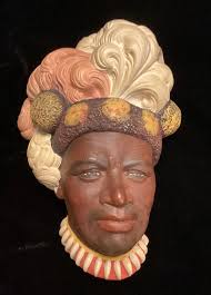 Bossons England Chalk Ware Wall Plaque Chaka Zulu Warrior King