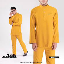 Kalau sebut saja baju raya lelaki, sudah pasti baju melayu hanya di minda kita. Baju Melayu Moden Slim Fit Mustard Mustard Gold Shopee Singapore
