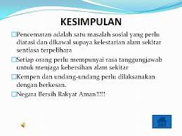 Pencemaran udara merupakan satu keadaan yang melibatkan pengenalan sebarang bahan kimia, jirim zarahan atau bahan biologi yang boleh menyebabkan kemudaratan , ketidakselesaan kepada manusia atau organisma hidup lain serta merosakkan alam sekitar apabila ia dibebaskan ke atmosfera. Ahli Kumpulan Laura Brown Nor Hana Bt Sani