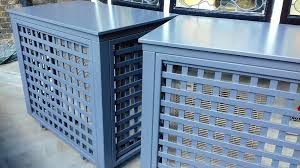 High quality outdoor air conditioner covers, screens & enclosures. Air Conditioning Covers Essex Uk The Garden Trellis Company