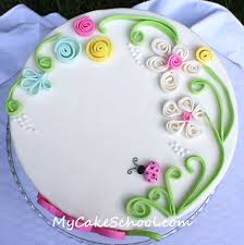 Quilling With Fondant Gum Paste Cake Decorating With Fondant Spring Cake Cake Decorating