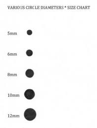 circle diameter size chart 3finedesign artfire gallery