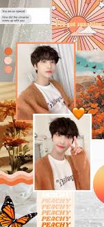 Seonghwa Ateez Orange Aesthetic Wallaper Orange Aesthetic Cartoon Art Styles Aesthetic Wallpapers