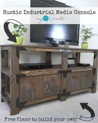Diy Media Consoles And Tv Stands Diy Furniture Tv Stand Rustic Industrial Media Console Diy