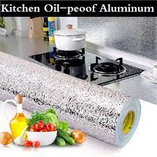 See these gorgeous cooking areas that are outfitted with graphic wallpaper. 40 100 Oil Proof Waterproof Self Adhesive Wallpaper Kitchen Aluminum Foil Stickers Suitable For Kitchens Drawers Shoe Cabinets Sewers Etc Shopee Malaysia