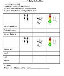 preschool kindergarten first grade behavior chart