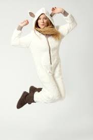 Barbara Shearling Sheep Hooded Animal Onesie At Boohoo Com Animal Onesie Clothes Lounge Wear