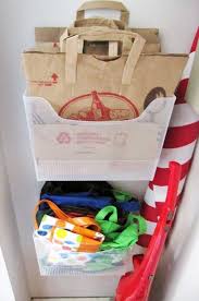 Securely fits over any cabinet door in the kitchen, bath or laundry room to fit any size bag with handles. A Smarter Way To Organize All Your Reusable Grocery Bags Home Organization Hacks Front Closet Storage And Organization