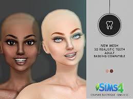 The sims 4 realistic gameplay mod provides the game the best experience to have actual realism. Download Hd D Realistic Teeth Redheadsims Cc Sims 4 Realistic Teeth Transparent Png Image Nicepng Com
