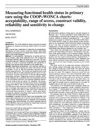 Pdf Measuring Functional Health Status In Primary Care