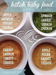 Batch Baby Food Recipe With Acorn Squash Angie S Nest Baby Food Recipes Pureed Food Recipes Homemade Baby Foods