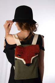 Fox Backpack Crochet Backpack Fox Bag Crocheted Fox Cute Etsy In 2020 Crochet Backpack Crochet Bag Fox Bag