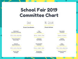School Event Planning Committee Chart Templates By Canva