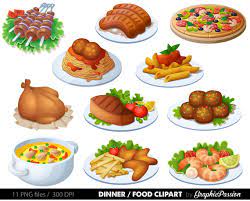 Food Clipart Dinner Clipart Spaghetti Clipart By Graphicpassion Food Clipart Food Illustrations Food