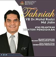 Kementerian pendidikan malaysia, putrajaya, wilayah persekutuan, malaysia. Yb Dr Mohd Radzi Md Jidin Menteri Pendidikan Malaysia 2020