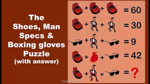 Text above is for understanding purpose only calculate values as per actual image above. The Shoes Man Specs Gloves Puzzle With Answer Viral Whatsapp Puzzle Youtube