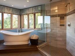If you have a bathroom window that no one can see in and privacy isn't an issue for you, you can consider fixed balloon shades. Door And Window Bathroom Corner Window Treatments Ideas For Bathroom Window Treatments Bathroom Bathroom Window Treatments Spa Like Bathroom Bathroom Design