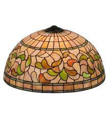 Yolic tiffany style stained glass dragonfly table lamp shade only. Tiffany Falling Leaf Lamp Shade Replacement 20 Inch