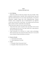 Penerapan model pendokumentasian asuhan terintegrasi di rsud haji judul. Teknik Dokumentasi Pdf
