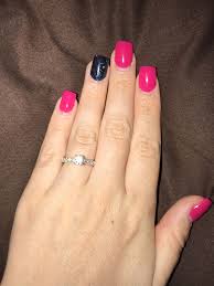 Pink Black And Glitter Nails Hot Pink And Black Glitter Pink Glitter Nails Pink Glitter Glitter Nails