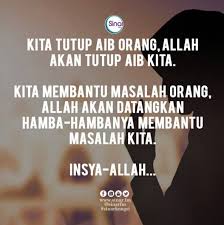 Karena jika kita membicarakan aib pastinya hal tersebut sudah menjadi suatu kebiasaan antara satu orang dengan orang yang lainnya saling membicarakan aib orang lain. Sinar Jangan Buka Aib Orang Allah Selalu Jaga Aib Kita Facebook
