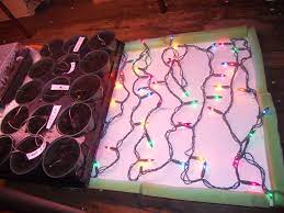 More diy seed mat resources: Diy Seedling Heat Mat I Actually Made This Foam Core Board Christmas Lights Attached With Wire Poke Holes In Board Line Seed Starting Heat Mat Seedlings