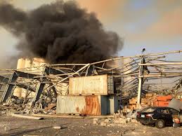 Black object approaching silos then explodes! Lebanon S Capital City Rocked By Explosion
