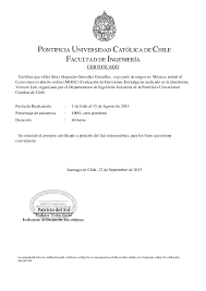 6 programs available for pontificia universidad catolica de chile. Pdf Pontificia Universidad Catolica De Chile Facultad De Ingenieria Certificado Alejandro Gonzalez Gonzalez Academia Edu