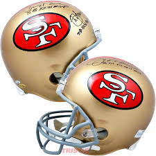 Shop for 49ers collectible, autographed, replica, mini helmets and more at nflshop.com. Montana Rice Young Autographed San Francisco 49ers Helmet Sb Mvp Inscriptions