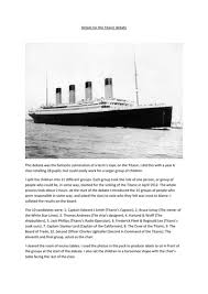 the great titanic debate who really