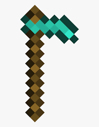 A pickaxe allows the player to mine blocks at faster speeds, depending on the material it is made from. Minecraft Diamond Pickaxe Hd Png Download Kindpng