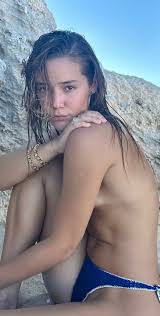 Topless Olivia Ponton Gets Ready To Walk The Pink Carpet